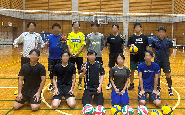 バレー部の集合写真